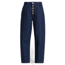 (Direct mail from the United States) Frame) three-quarter lantern leg jeans fabric import