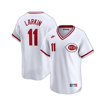 (US Direct Shipping) Nike Mens Barry Larkin White Cincinnati Reds Retro Library