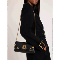 Hong Kong Direct Mail Fashionable Luxury Balmain Womens Bbuzz 23 Leather Chain Clutch