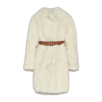 Hong Kong direct mail trendy luxury YVES SALOMON womens high collar belted coat 23WYM60695TOSX