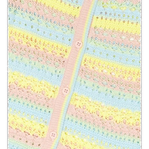 Hong Kong direct mail trendy luxury Stella McCartney girls striped crocheted cotton