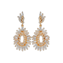 Hong Kong direct mail trendy luxury SUZANNE KALAN womens 18K gold diamond earrings 003728