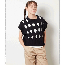 Japanese direct mail a v v childrens version perforated twisted knitted vest and underwear set easy and fashionable matching