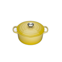 European direct mail Le Creuset cool color small hot pot lemon yellow pure cast iron round soup pot stew pot