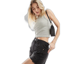 Hong Kong direct mail fashionable luxury Stradivarius womens ripped denim washed short