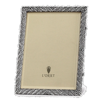 LObjet Deco Twist 8x10 Platinum Pavé Black Crystal Frame - Graphic (USA