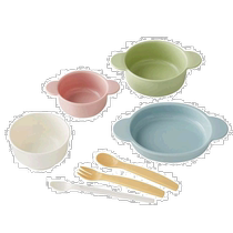 (Direct mail from Japan) combi childrens tableware weaning food storage lunch box can be stacked for easy portability