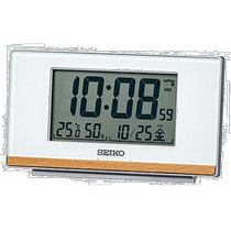 Japan Direct Mail Seiko Electronics Digital Radio Alarm Clock Pearl White 7.8×13.5×3.8cm