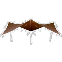 Self-operated｜Snow Peak outdoor awning brown TP-511 waterproof