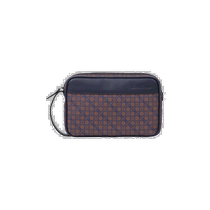 Hong Kong straight hair SALVATOREFERRAGAMO Ferragamo mens brown polka dot clutch 609212