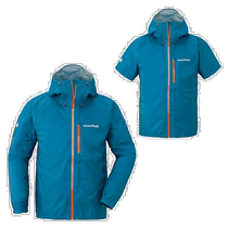 Japanese fashion errand Mont Bell Mens and womens same style simple raincoat line half-sleeve comfortable 1128505
