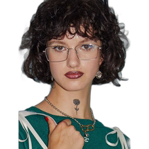 (Refundable within 1 hour) Jouetie Metal Frame Slim Rectangular Glasses Directly Mailed from Japan