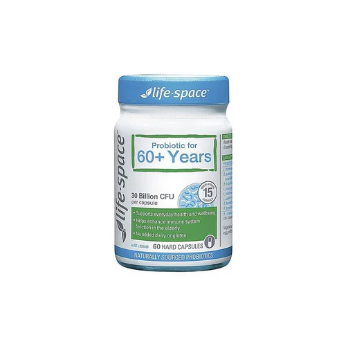 Life Space пробиотические капсулы для среднего и пожилого возраста для ухода за кишечником и кондиционирования желудочно-кишечного тракта, 60 капсул