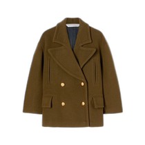 Hong Kong Direct Mail Fashionable Luxury Palm Angels Palm Angels Ladies Lapel Double-breasted Short Coat PW