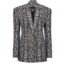 Hong Kong direct mail fashionable luxury Balmain Balmain womens python pattern jacquard 2-button jacket 3615884