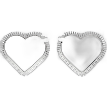 Hong Kong Direct Mail Trendy Luxury We11Done Mens Silver Large Spike Heart Earrings WDAJ123