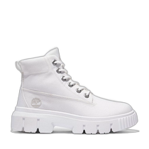 Timberland Womens Greyfield Canvas Boots - White (American Outlet) Straight Hair