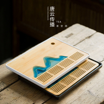 Tang Yun Japanese Kung Fu tea set Household simple small travel office tea sea tray Bamboo dried tea table tea tray