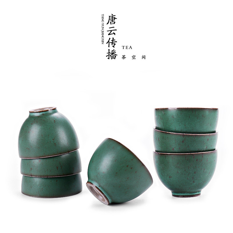Tang Yun Kung Fu Tea Cup Ceramic Tea Set Master Cup Personal Cup Pu'er Single Cup Small Cup Household Supplies Tea Cup