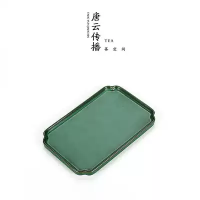 Tang Yun craftsmanship simple Japanese dry bubble plate ceramic tea plate support coarse pottery kung fu tea set tea stage pot support pot support