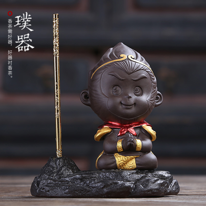 Injection machine furnishing articles purple sand tea pet Monkey King tea tea tea tea art small sun wukong was furnishing articles furnishing articles can raise
