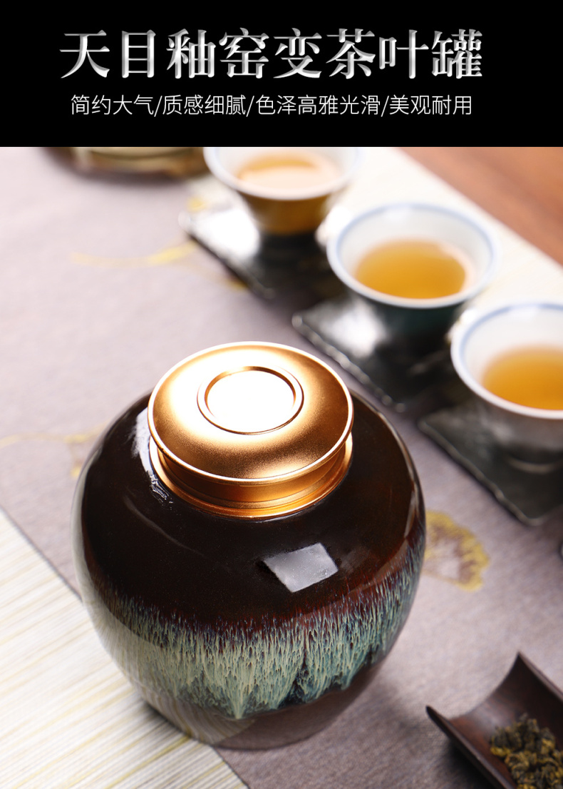 Caddy fixings ceramic seal storage POTS of tea packaging moistureproof home portable POTS of tea barrel wake tea
