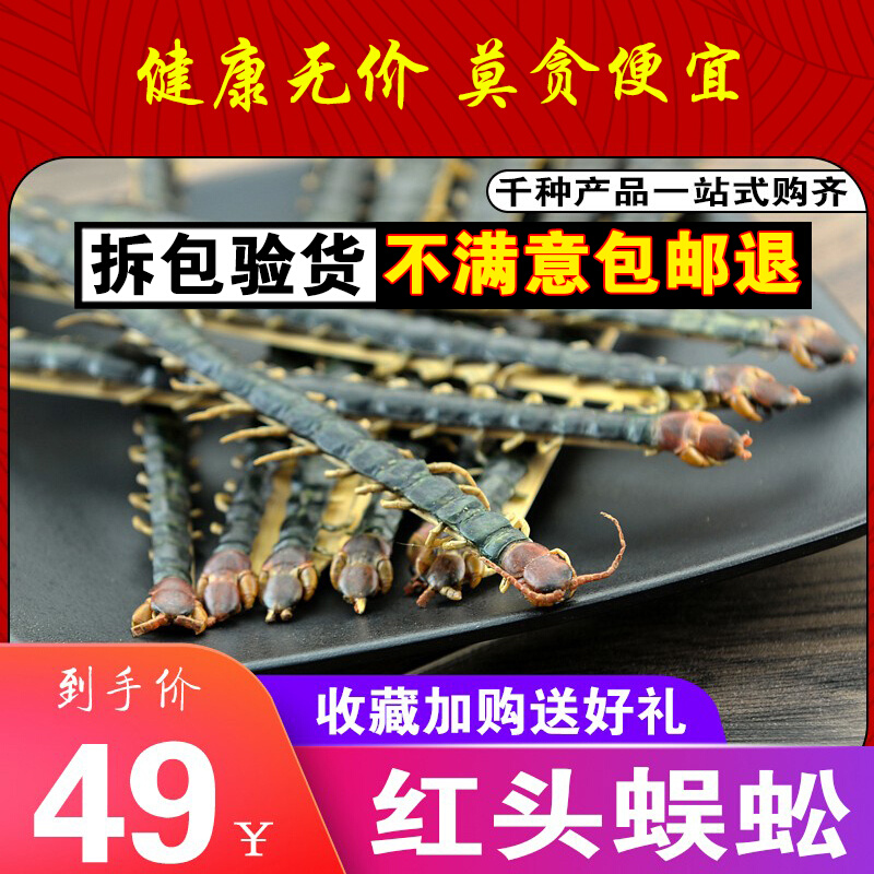 New cargo red head centipede 10 gr 10 strips (15 -16cm) of parathiche one thousand foot worm 100 feet Wu Gong