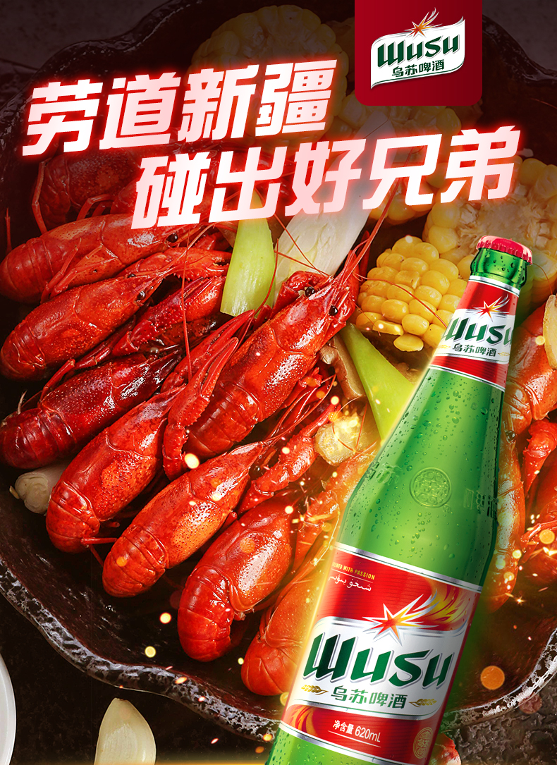 新疆啤酒 夺命大乌苏 620ml*6瓶 图1