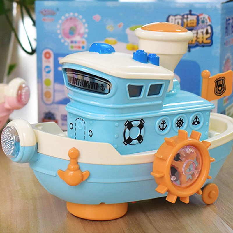 Children's electric universal sound and light large luxury cruise ship model simulation ship speedboat warship boys and girls toy