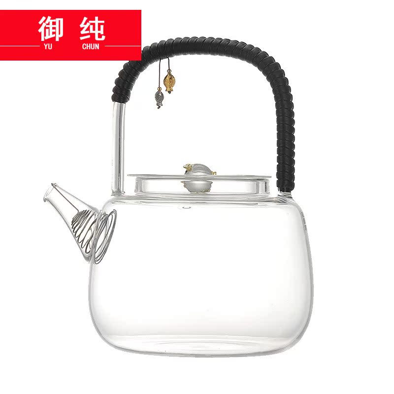Royal pure glass kettle household cooking pot filtering teapot heat - resistant kung fu tea set electric TaoLu the girder pot