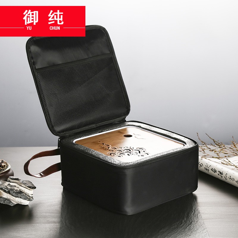 Royal pure travel tea set suit portable package mini portable car is suing tourism glass kung fu tea set