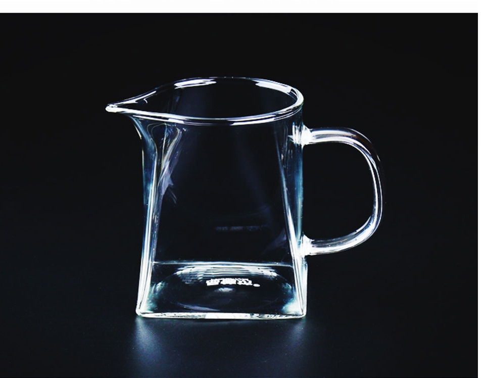 Royal pure transparent heat - resistant glass tea cup creative kung fu tea tea set points fitting justice cup