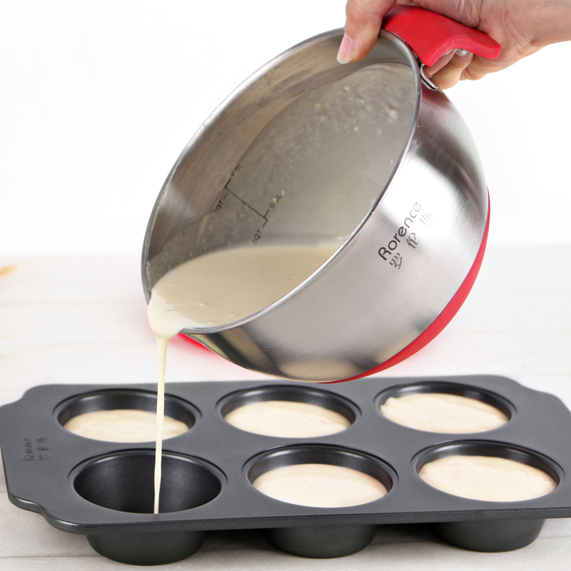 Rorens stirring bowl beaten egg basin 304 stainless steel splash proof anti-slip deepening cream baking tool for cream