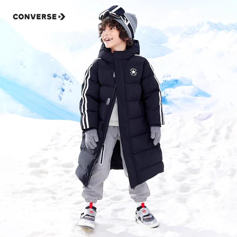 Converse Children's Clothing Boys' down Jacket 2024 Winter New Style for Older Children, Fleece-Lined, Windproof, Warm Long Coat Converse Children's Clothing Boys' down Jacket 2024 Winter New Style for Older Children, Fleece-Lined, Windproof, Warm Long Coat