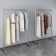 Stainless Steel Single-Rod Clothes Drying Rack, Floor-Standing Bedroom Clothes Rack, Household Clothes Hanging Rod, Simple Room Dressing Room Rack