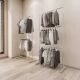Stainless Steel Floor-Standing Multi-Layer Adjustable Clothes Drying Rack for Bedroom, Indoor and Outdoor Use, Simple Coat Rack