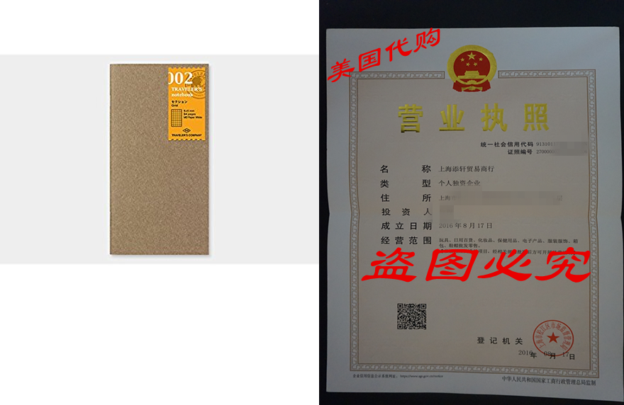 Midori Travelers Notebook (refill 002) grid