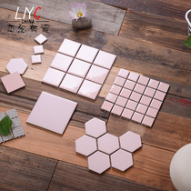 Nordic Pink small fresh ceramic mosaic Bathroom kitchen bathroom wall tile Hexagonal bright background wall