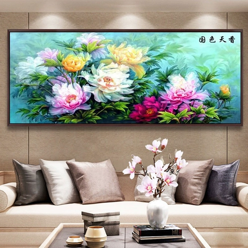 Diamond Diamond Full Diamond 2020 Новая гостиная Значительная государственная синическая пиони -кросс -кирпичи и инсульт 5D Diamond