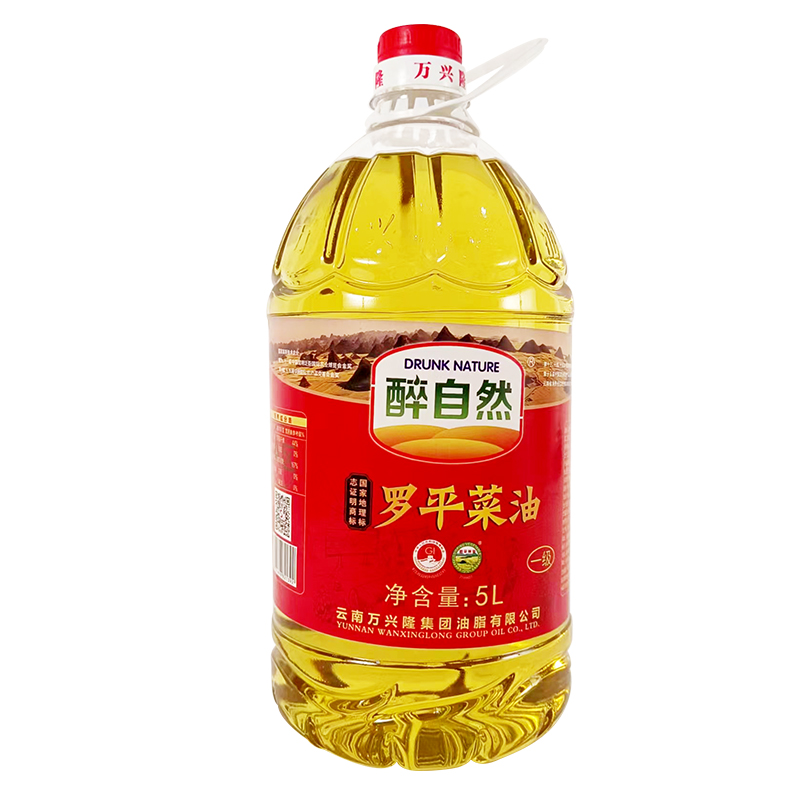 Wanxinglongzui naturally imported rapeseed oil is not self-pressed by farmers. The edible oil is about first grade 5 liters for healthy household use.
