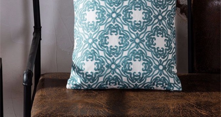 Vỏ gối thêu bông sang trọng của Mỹ không có lõi vuông Gió Bắc Âu sofa gối đệm phòng khách gối - Trở lại đệm / Bolsters gối kê lưng