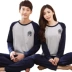 Bộ đồ ngủ mùa xuân và mùa thu đôi nam nữ cotton dài tay cỡ lớn cotton phục vụ nhà phiên bản Hàn Quốc đồ bộ kiểu mới Cặp đôi