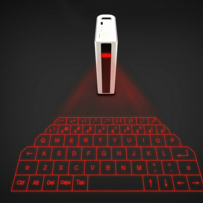 Bluetooth Laser Keyboard with Power Bank, Creative Virtual Projection Keyboard, Wireless Laser Keyboard