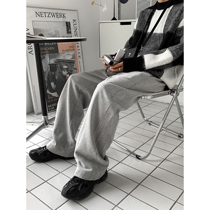 Value Clearance #HOZI Plus Fleece Sweatshirt Side Locked Seams Loose Pants Simple Casual Versatile Pants