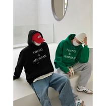 HOZI Lieven cap Cavet clothing male letter printed Jane about trend 100 hitch coat jacket winter warm long sleeves