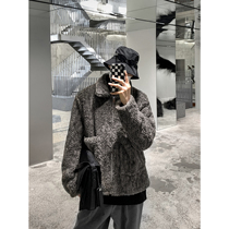 Great Value Clearance #Winter Funky Lapel Jacket Plush Fabric Cropped Jacket Mens Trendy Trend Loose Top