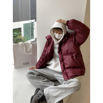 A super-valued clearance#HOZI简约立领羽绒服简约韩版休闲保暖上衣短款外套男 a long time off.