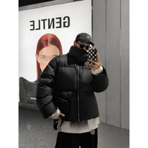 HOZI winter new stand-up collar black down jacket men cold insulation short coat simple Korean version trend coat