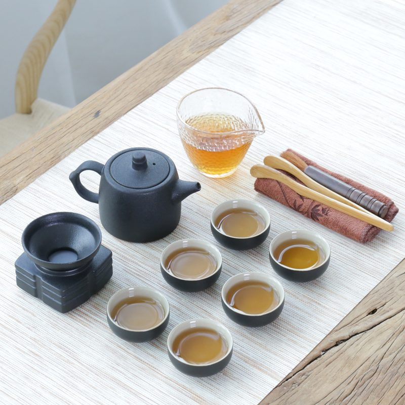 Glass ceramic tea set suit household Glass 6 kung fu tea with modern Chinese style of a complete set of tea to make tea