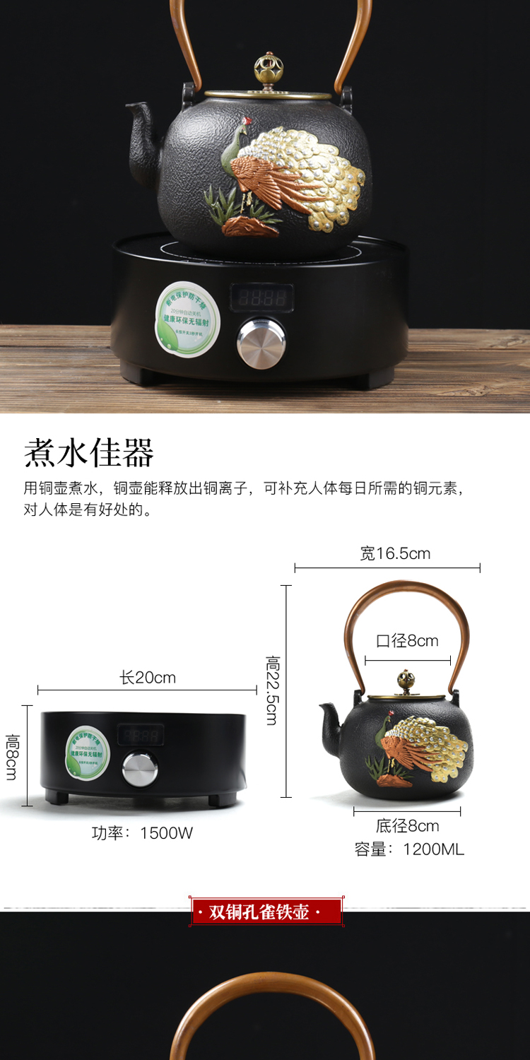 ZongTang Japan iron pot of cast iron tea suit the electric TaoLu boiled tea, the southern household boiled water boiling water pot by hand